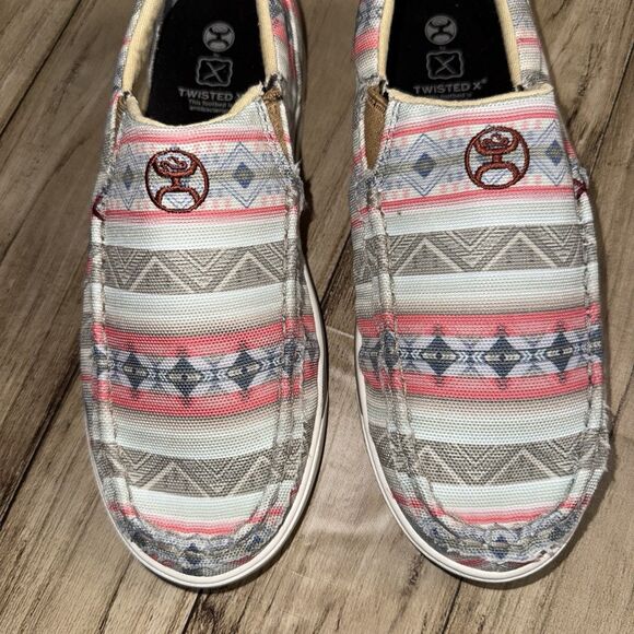 Twisted X® Children's Hooey Loper Pink Multi Slip On Shoes YHYC007 Size 5 - Picture 3 of 13